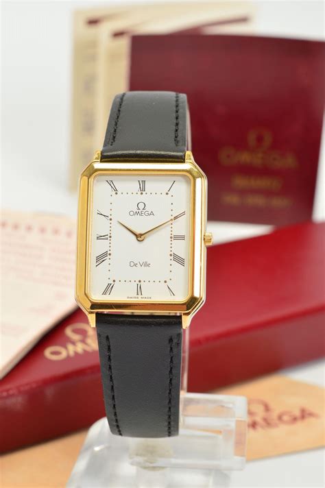 omega de ville rectangular vintage